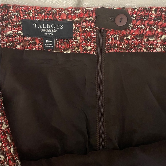 Talbots Wool Red Tweed Pencil Skirt $119 - Picture 4 of 9